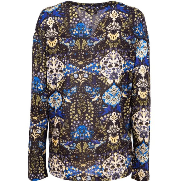NWT$620 ETRO Artemis Jersey Sweater Black Ornamental-print V-neck jumper 46 / 10 - Picture 14 of 15